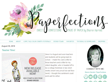 Tablet Screenshot of paperfections.com